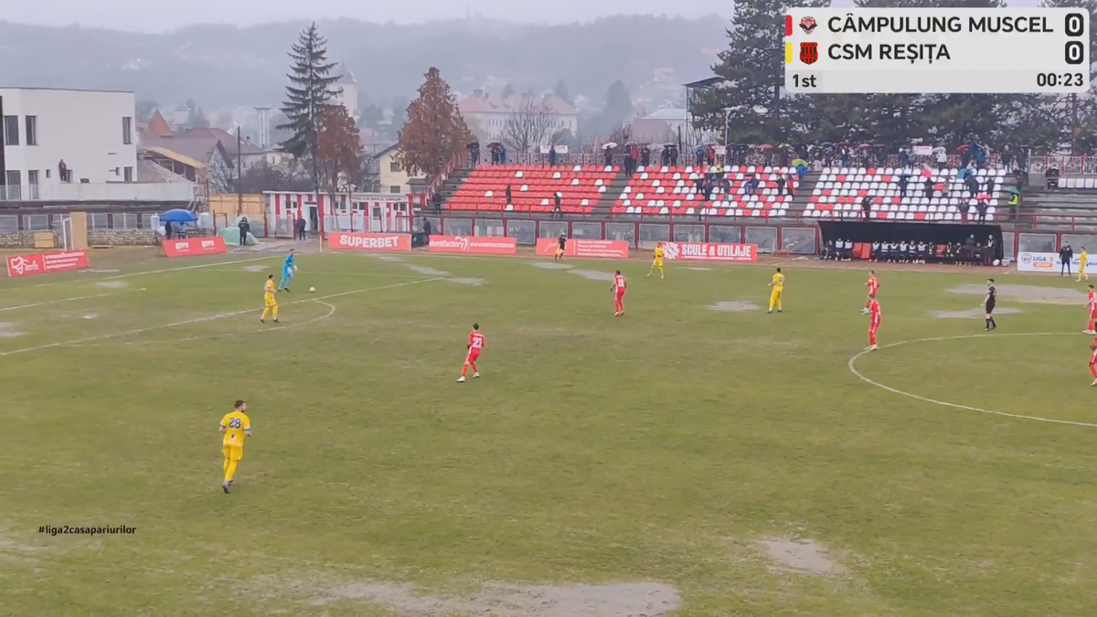 Cum a arătat terenul la meciul Câmpulung - Reșița