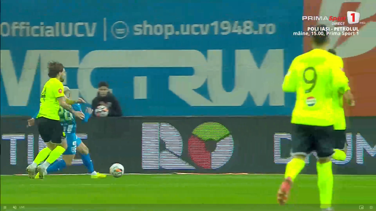 Penalty cerut de Craiova în meciul cu Farul, la duelul Mitriță - Bălașa