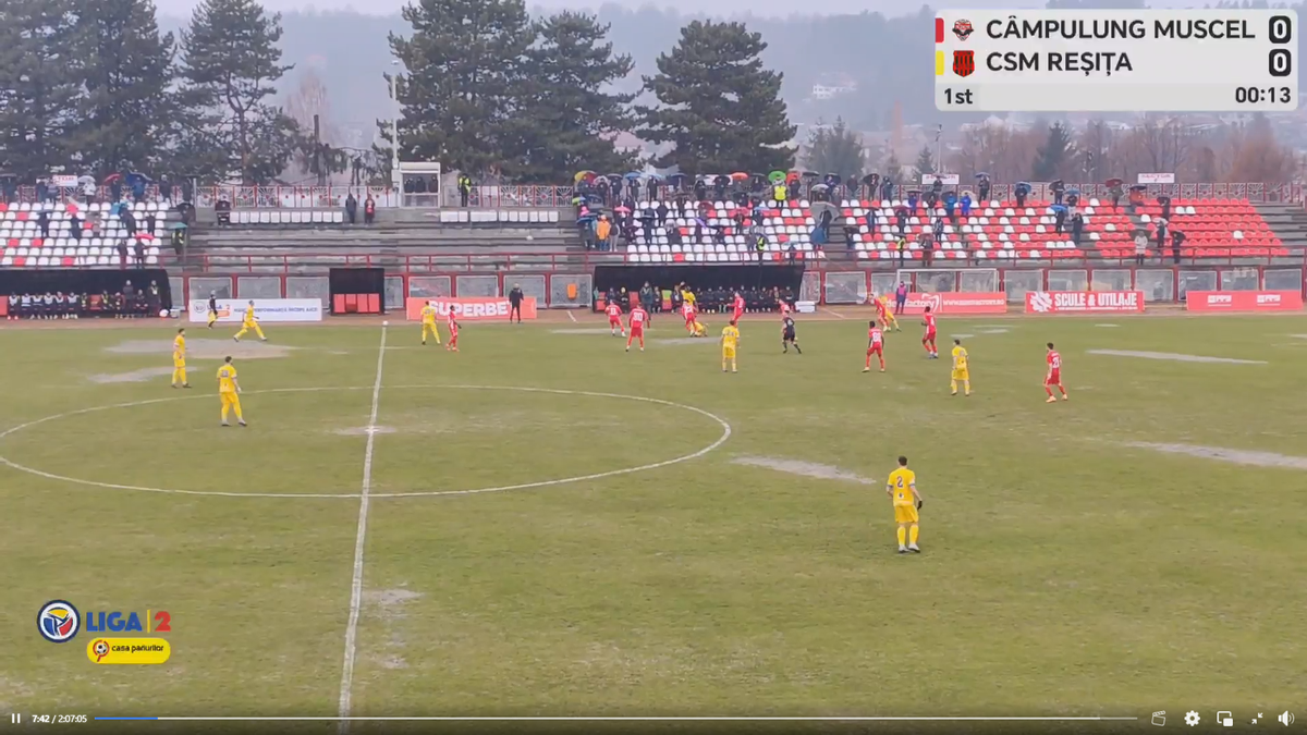 Cum a arătat terenul la meciul Câmpulung - Reșița