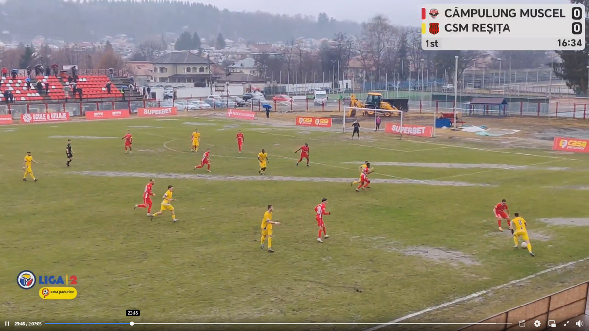 Cum a arătat terenul la meciul Câmpulung - Reșița