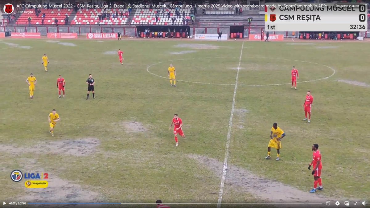 Cum a arătat terenul la meciul Câmpulung - Reșița