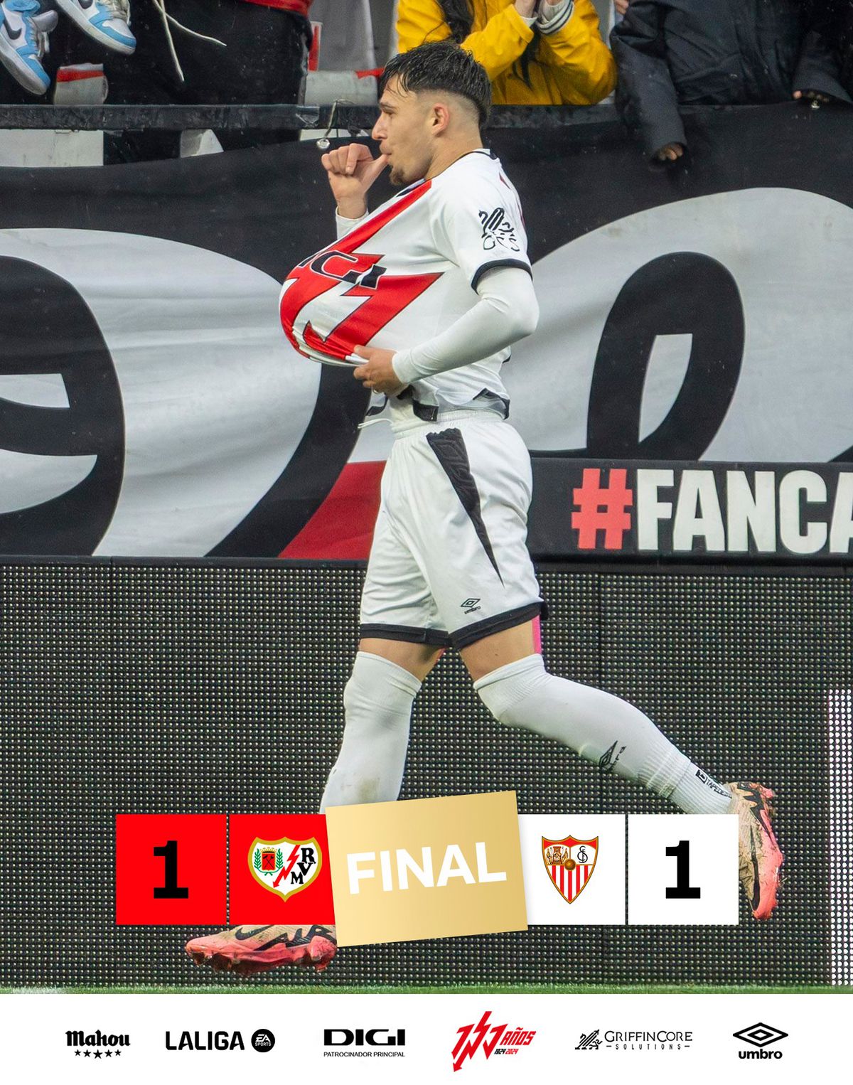 Andrei Rațiu, gol în Rayo Vallecano - Sevilla