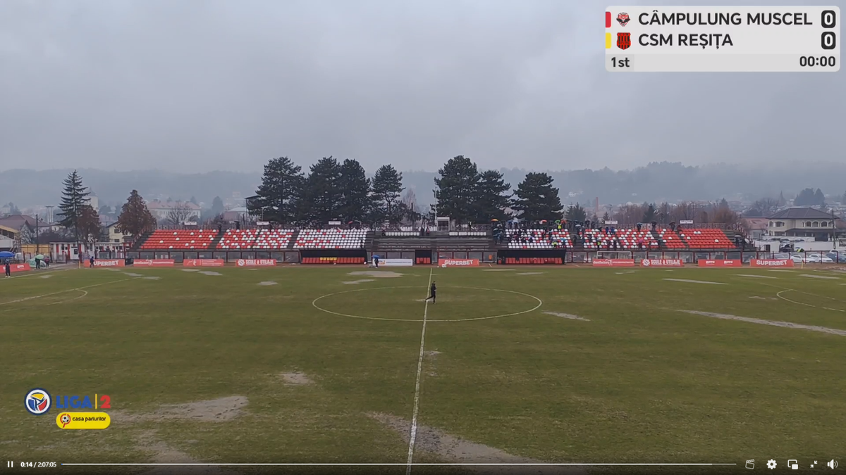 Cum a arătat terenul la meciul Câmpulung - Reșița
