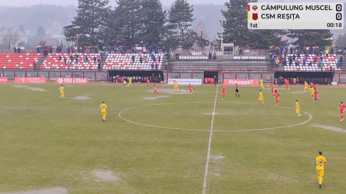 Cum a arătat terenul la meciul Câmpulung - Reșița