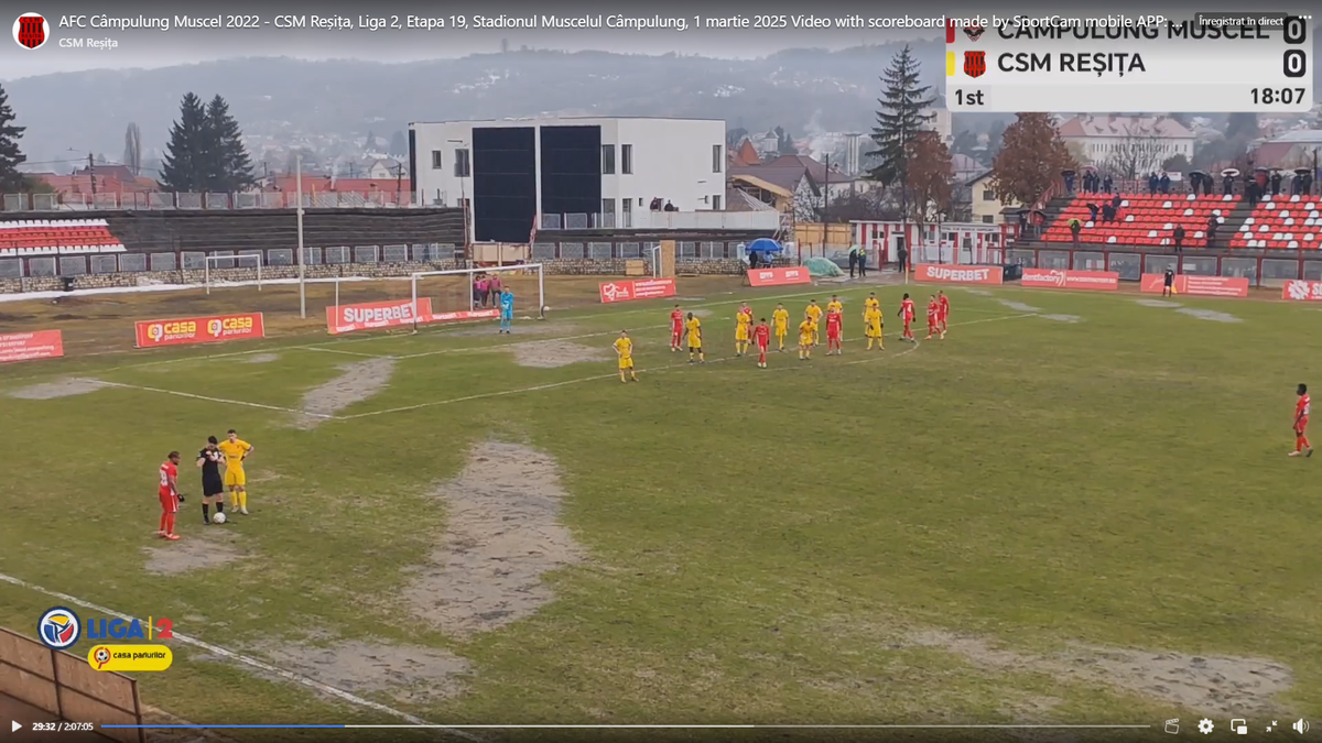 Cum a arătat terenul la meciul Câmpulung - Reșița