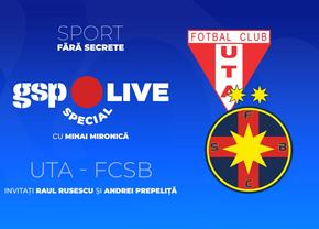 UTA - FCSB » Premieră în Superliga: roș-albaștrii ratează play-off-ul! Comentăm la GSP Live Special cu Raul Rusescu și Andrei Prepeliță