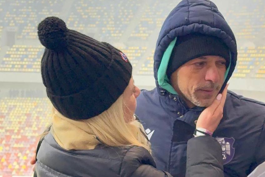 Bogdan Andone, sărbătorind calificarea în lojă