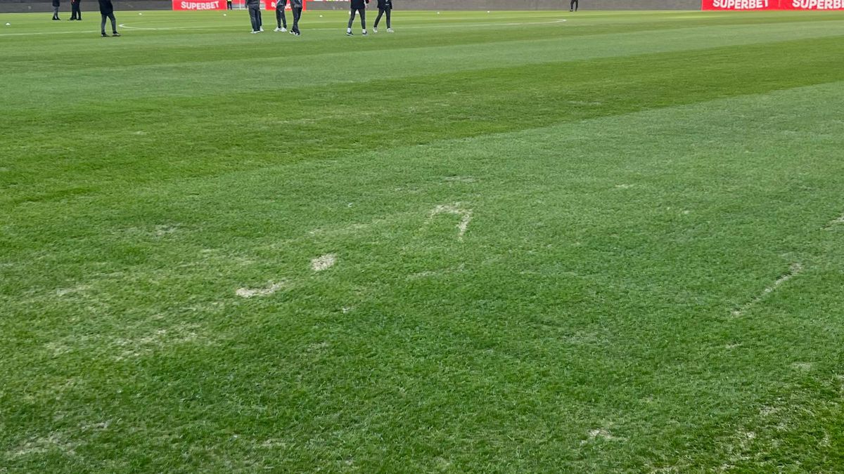 Gazonul de pe Arena Națională, înainte de Dinamo - FC Argeș