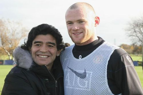 Diego Maradona și Wayne Rooney / foto: X