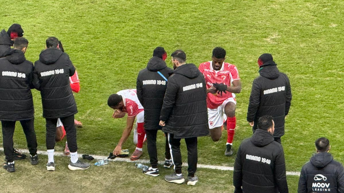Meci oprit: de ce au îngenuncheat dinamoviștii la marginea terenului în minutul 10 cu FC Argeș