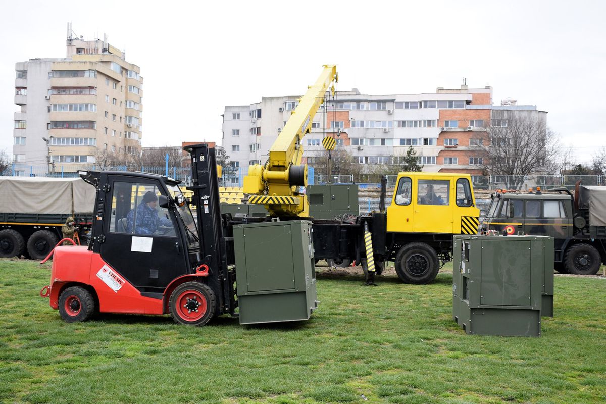 VIDEO Armata a intrat pe stadion la Constanța » Arena, transformată de urgență în spital modular pentru COVID-19