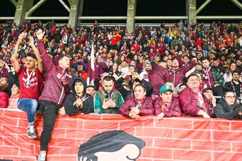 Rapidiștii, la inaugurarea noului stadion din Giulești // foto: GSP
