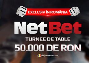 Nu e glumă! Din 1 aprilie, 50.000 de lei în fiecare lună în turnee de table pe NetBet