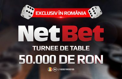 Nu e glumă! Din 1 aprilie, 50.000 de lei în fiecare lună în turnee de table pe NetBet