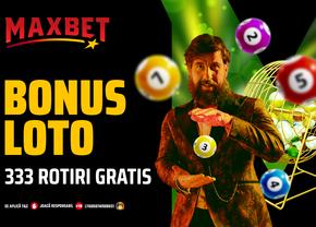 333 rotiri GRATIS! Pe Maxbet.ro pariezi la Loto și câștigi la Cazino!