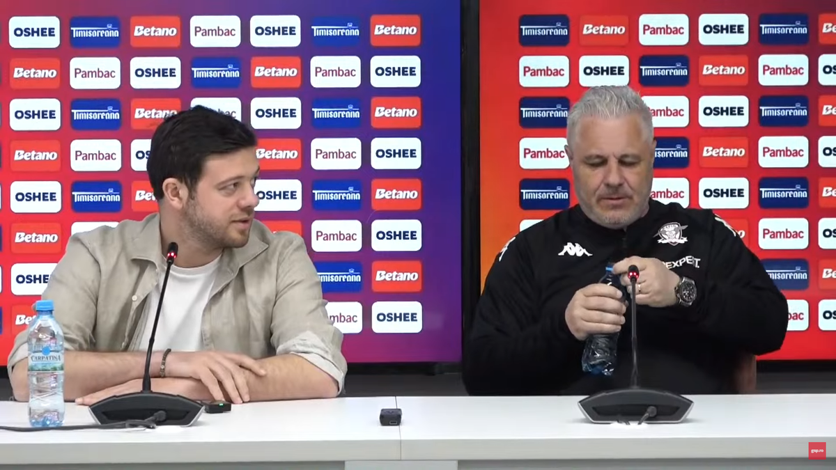 Victor Angelescu a intervenit la conferința de presă susținută de Marius Șumudică