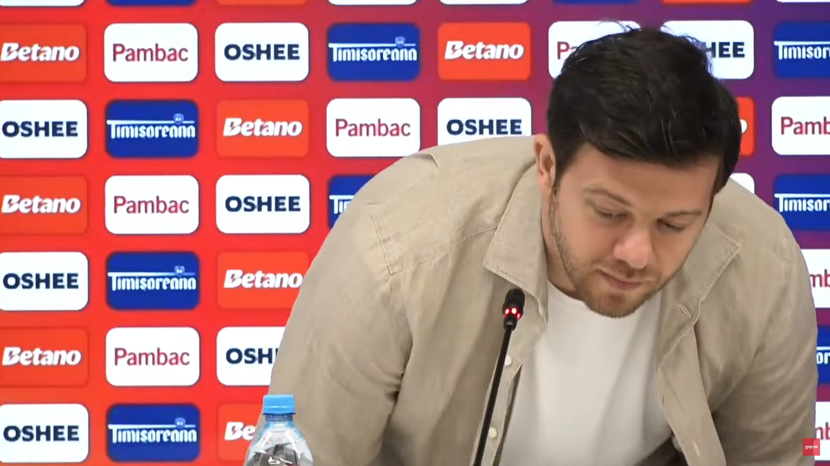 Victor Angelescu a intervenit la conferința de presă susținută de Marius Șumudică