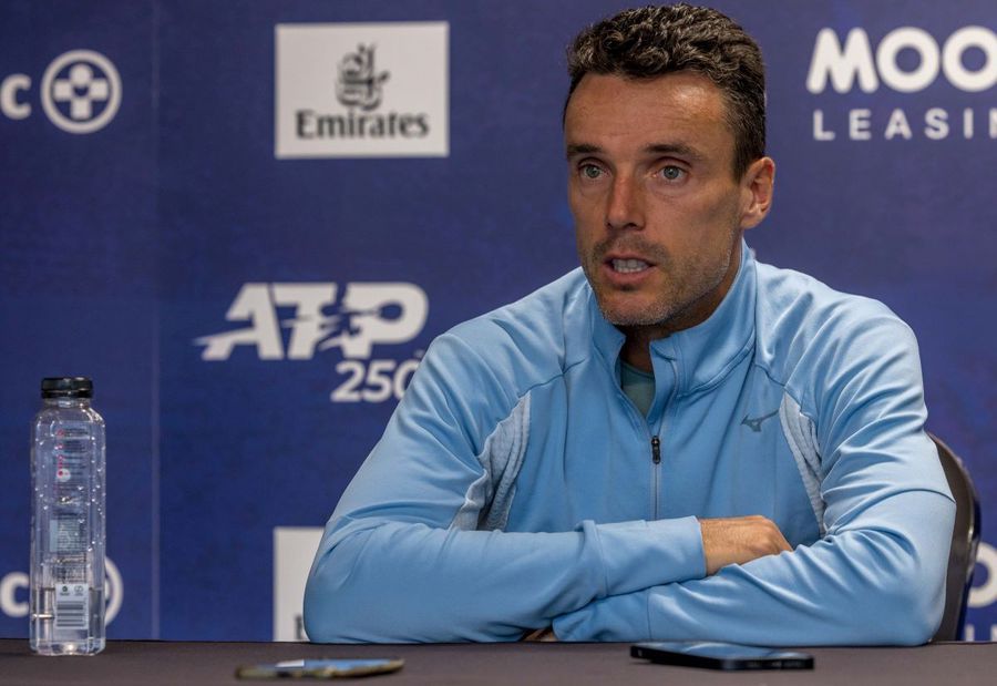 Roberto Bautista Agut la conferința de presă Foto: Țiriac Open/Emil-Sebastian Popescu Bătălie uriașă! Dramatism în cel mai lung meci de la Țiriac Open 2025 » Setul decisiv a durat 74 de minute: „Am avut o revenire bună”