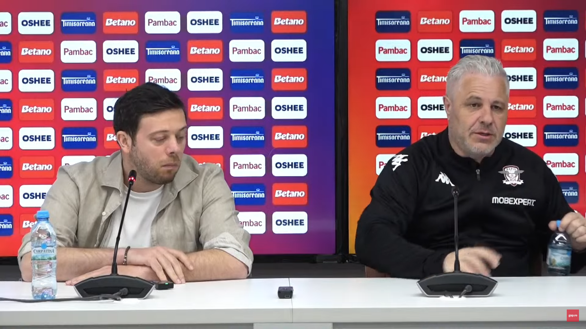 Victor Angelescu a intervenit la conferința de presă susținută de Marius Șumudică