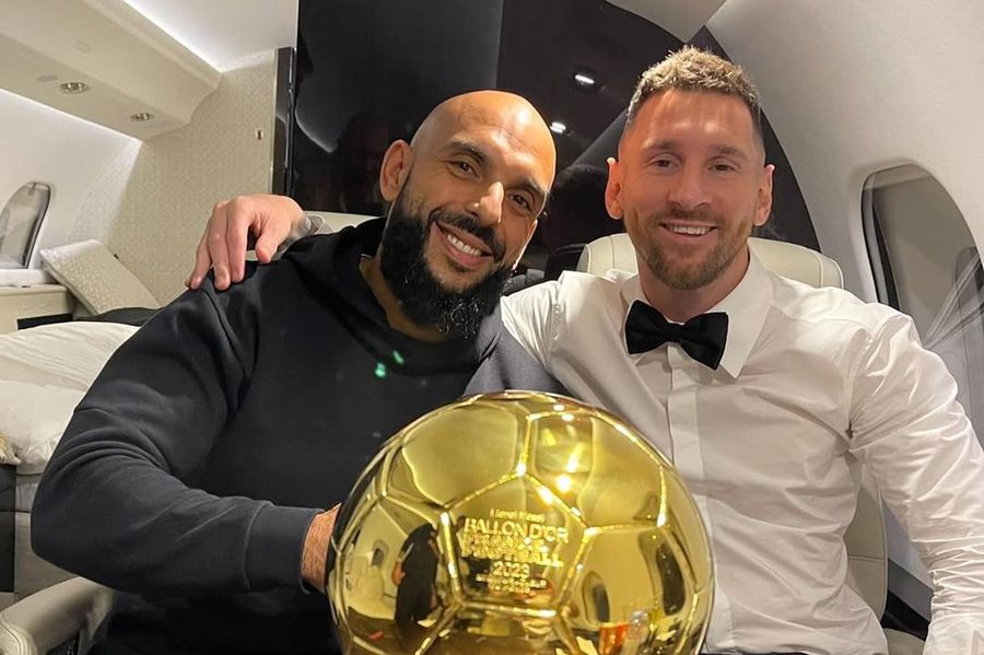 Yassine Cheuko și Lionel Messi / Foto: Instagram Messi face istorie la Inter Miami » Argentinianul a devenit jucătorul cu cele mai multe contribuții la goluri din istoria clubului