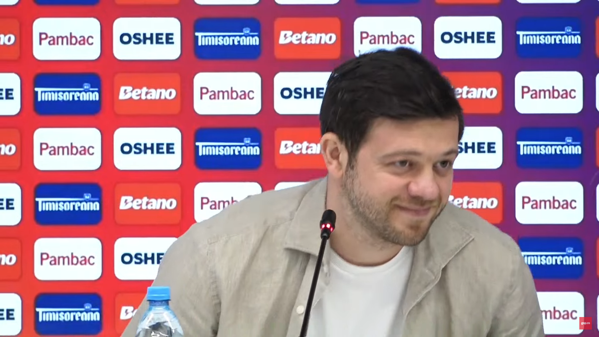 Victor Angelescu a intervenit la conferința de presă susținută de Marius Șumudică