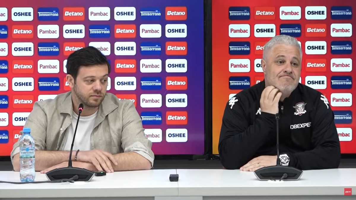 Victor Angelescu a intervenit la conferința de presă susținută de Marius Șumudică