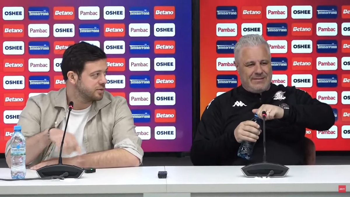 Victor Angelescu a intervenit la conferința de presă susținută de Marius Șumudică