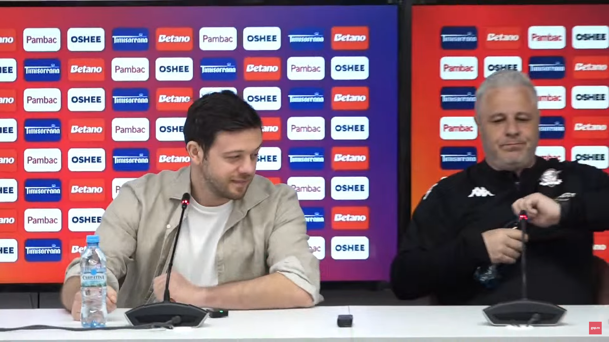 Victor Angelescu a intervenit la conferința de presă susținută de Marius Șumudică