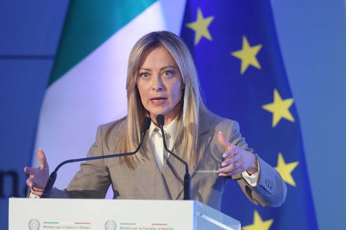 Premierul Giorgia Meloni a cerut o reuniune de urgență a Guvernului pentru a analiza situația de la Federația Italiană de Fotbal / Foto: Imago