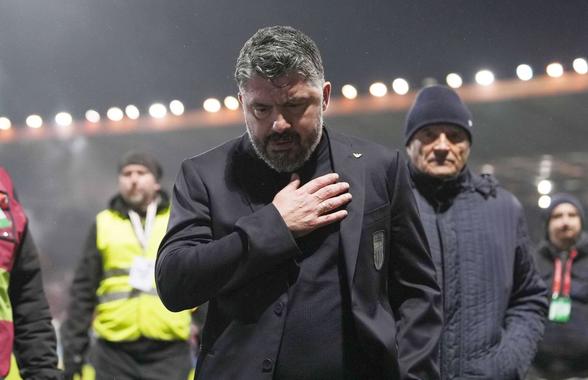 Selecționerul Gennaro Gattuso, în lacrimi: „Suntem devastați! Dacă mi-ați înfige un pumnal...”