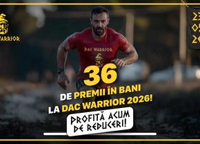 Zeci de premii în bani la Dac Warrior, competiția OCR și trail a anului în Prahova. Nu rata perioada de reduceri!