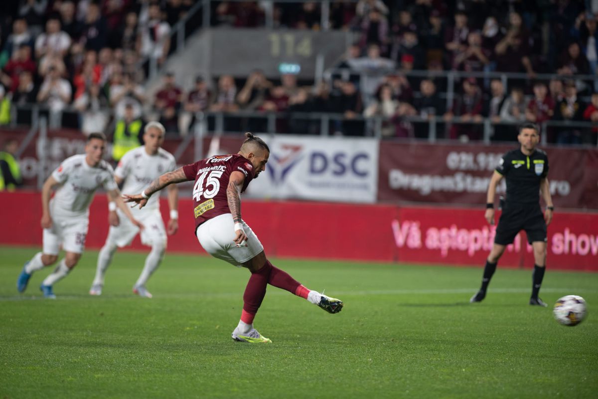 Rapid - CFR Cluj, epilogul rundei #6 din play-off, imagini din meci