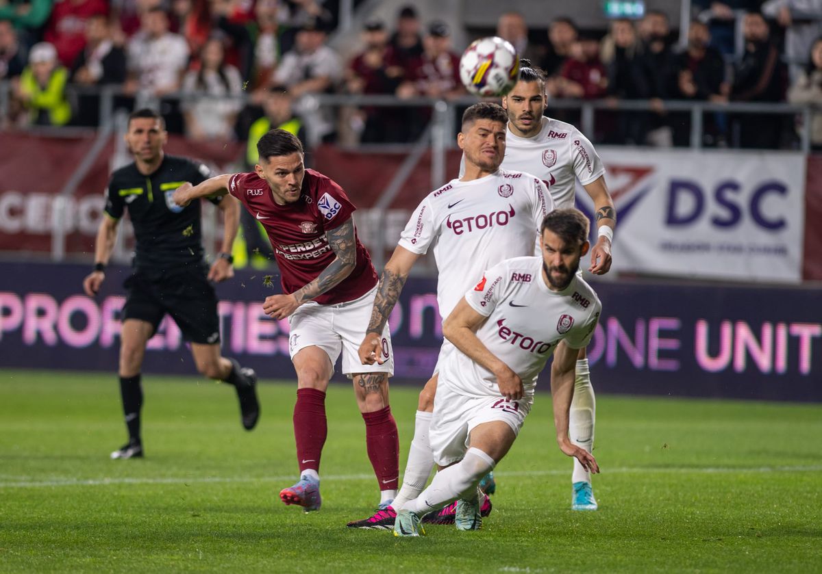 Rapid - CFR Cluj, epilogul rundei #6 din play-off, imagini din meci