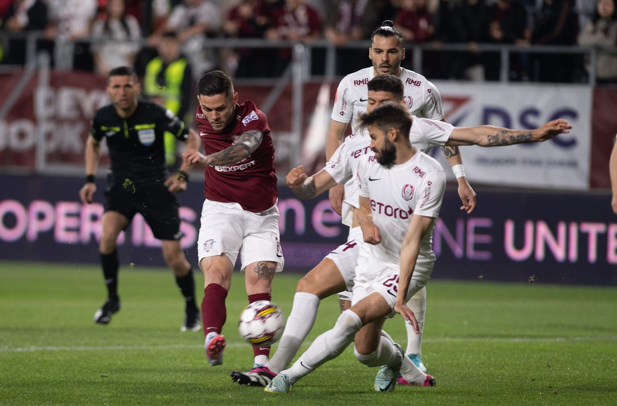 Rapid - CFR Cluj, epilogul rundei #6 din play-off, imagini din meci