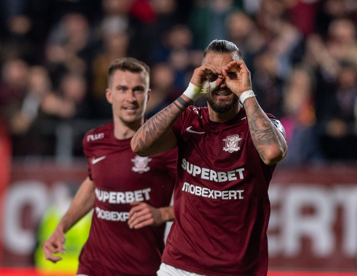 Rapid - CFR Cluj, epilogul rundei #6 din play-off, imagini din meci