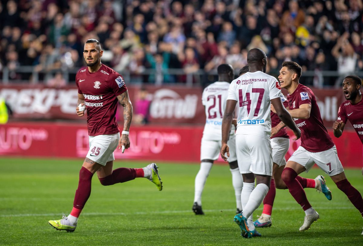 Rapid - CFR Cluj, epilogul rundei #6 din play-off, imagini din meci