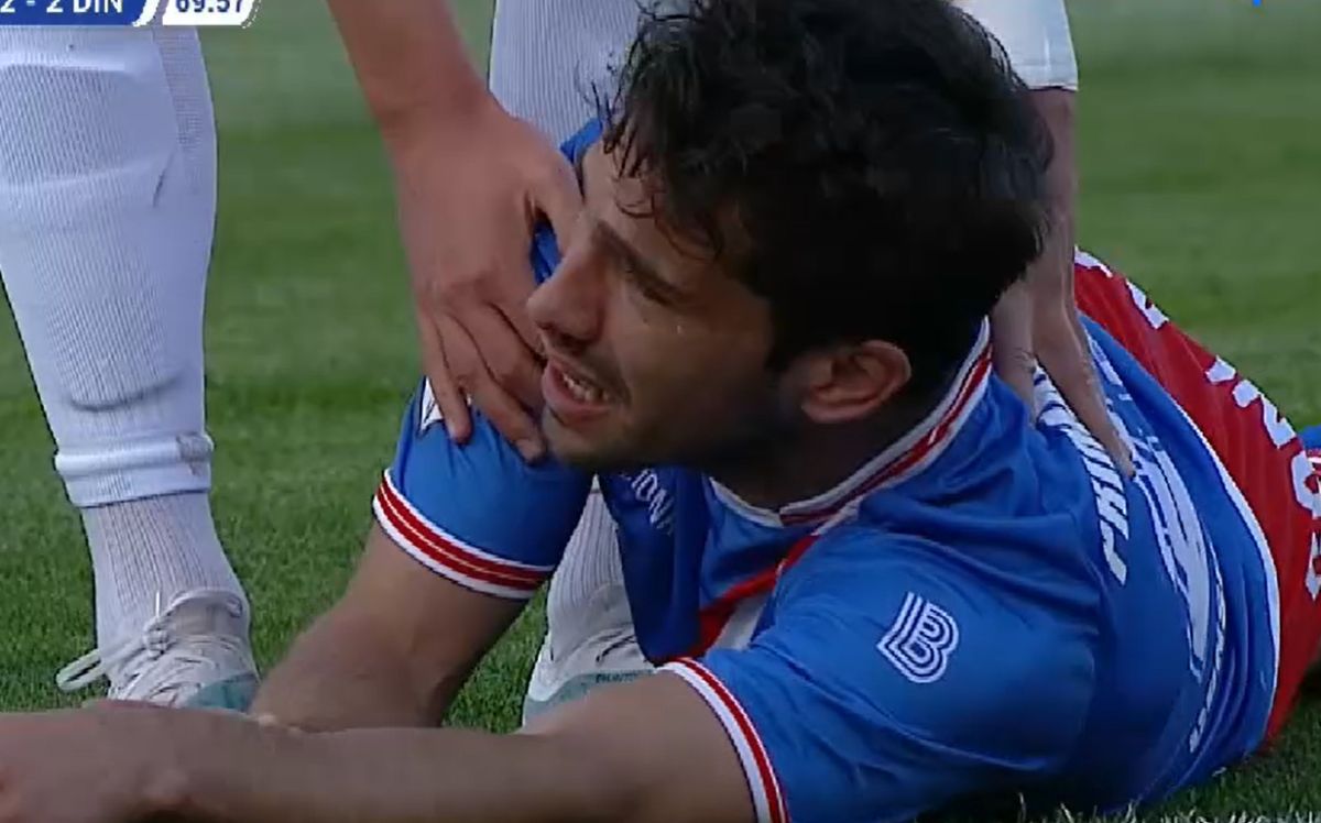 Plin de sânge în careu după duelul cu portarul lui Dinamo! Ce a dictat arbitrul + verdictul lui Crăciunescu