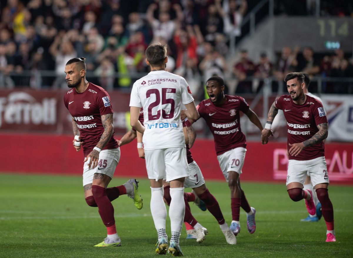 Rapid - CFR Cluj, epilogul rundei #6 din play-off, imagini din meci