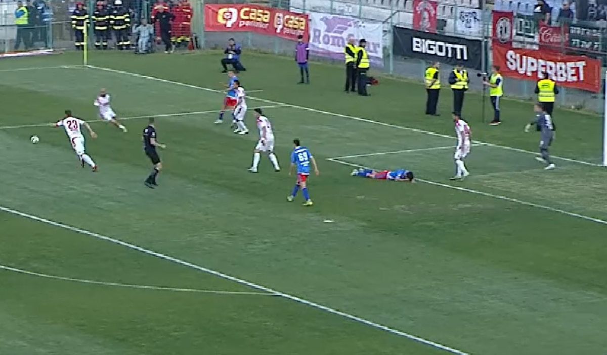 Plin de sânge în careu după duelul cu portarul lui Dinamo! Ce a dictat arbitrul + verdictul lui Crăciunescu