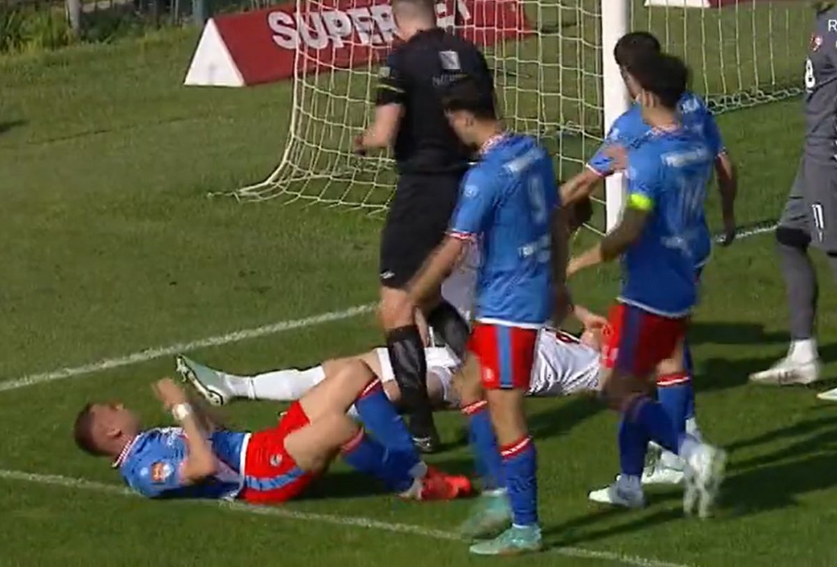 Dujmovic, gafe în Buzău - Dinamo / FOTO: Capturi TV @Digi Sport 1