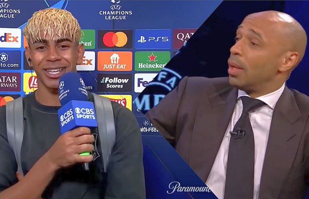 Moment savuros în direct după Barcelona - Inter » Thierry Henry îi cere tricoul lui Yamal, iar răspunsul e surprinzător