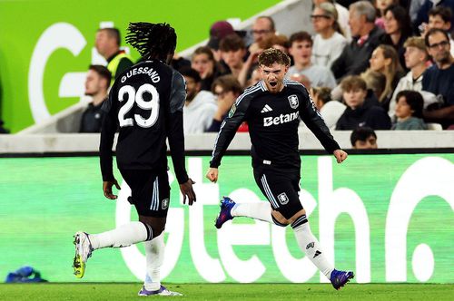 Harvey Elliott, sărbătorind singurul lui gol la Aston Villa // foto: Guliver/gettyimages