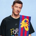 Robert Lewandowski, cu noul logo, pentru El Clasico / Foto: Instagram