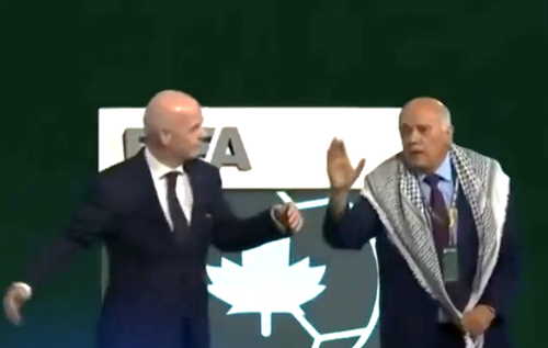 Gianni Infantino a încercat să-i facă pe președinții federațiilor din Israel și Palestina să se pozeze împreună