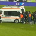 Ambulanța cu Alexandru Gîț a fost împinsă de ceilalți jucători