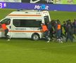 Ambulanța cu Alexandru Gîț a fost împinsă de ceilalți jucători