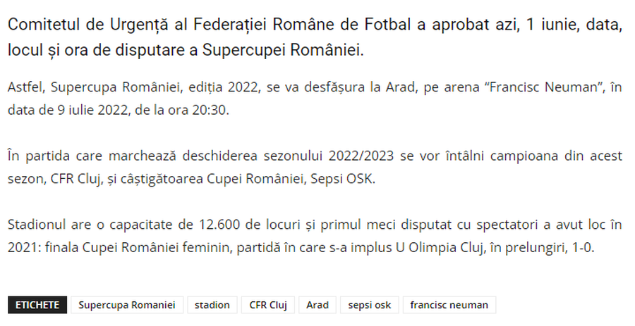 Când și unde se va juca primul meci oficial cu VAR din România + Hațegan, delegare în premieră după infarct
