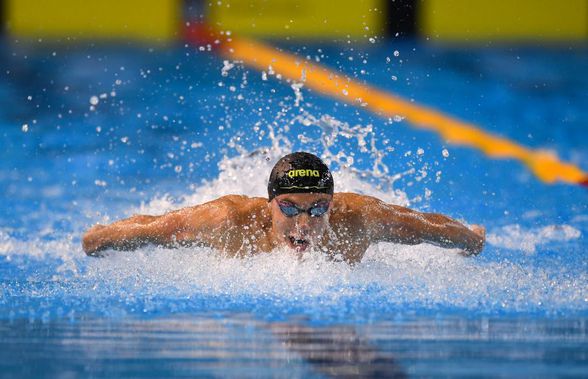 David Popovici a câștigat finala A de la 100 m fluture la Cupa României