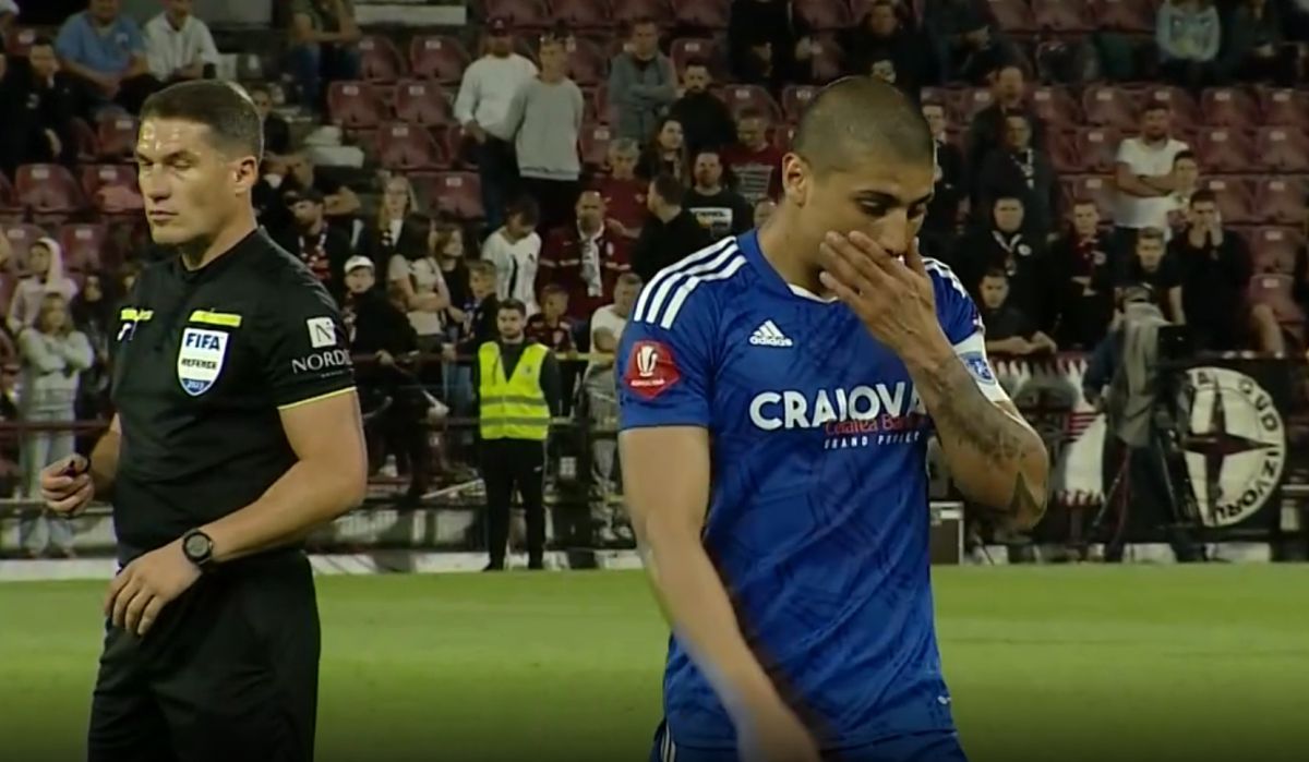 Juan Bauza, eliminat în CFR Cluj - FCU Craiova