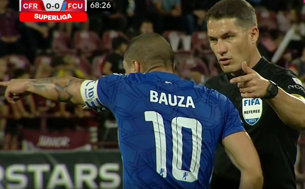Juan Bauza, eliminat în CFR Cluj - FCU Craiova